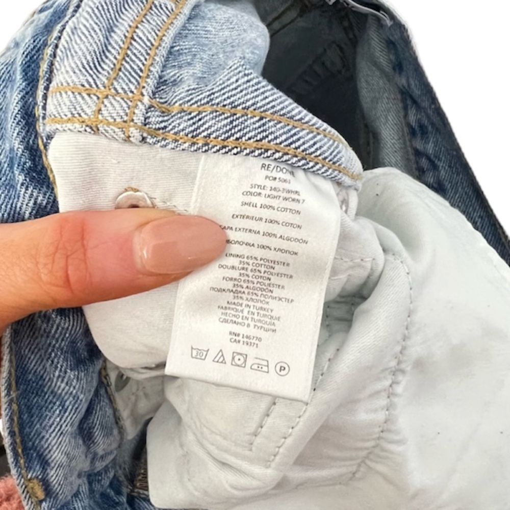 NWT RE/DONE Originals 90s High Rise Loose in Light Worn JEANS-size 28 - Picture 13 of 14